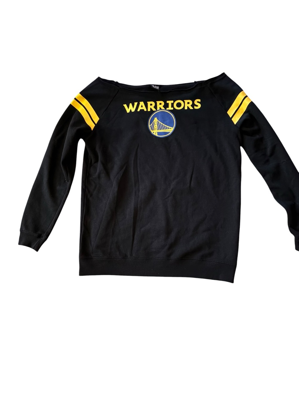 NWT Ultra Game Golden State Warriors Sweatshirt XL NBA Black Off Shoulder